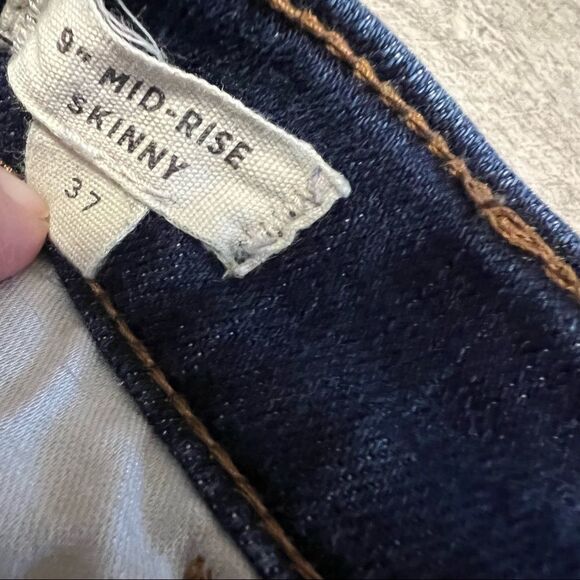 Madewell 9" Mid-Rise Skinny Denim Magic Stretch Jean in Wash L9933 Size 37 - Picture 10 of 13